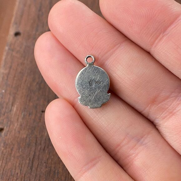 Vintage Balfour 925 Sterling Silver Enamel "5" Service Pendant Bracelet Charm - Picture 2 of 3